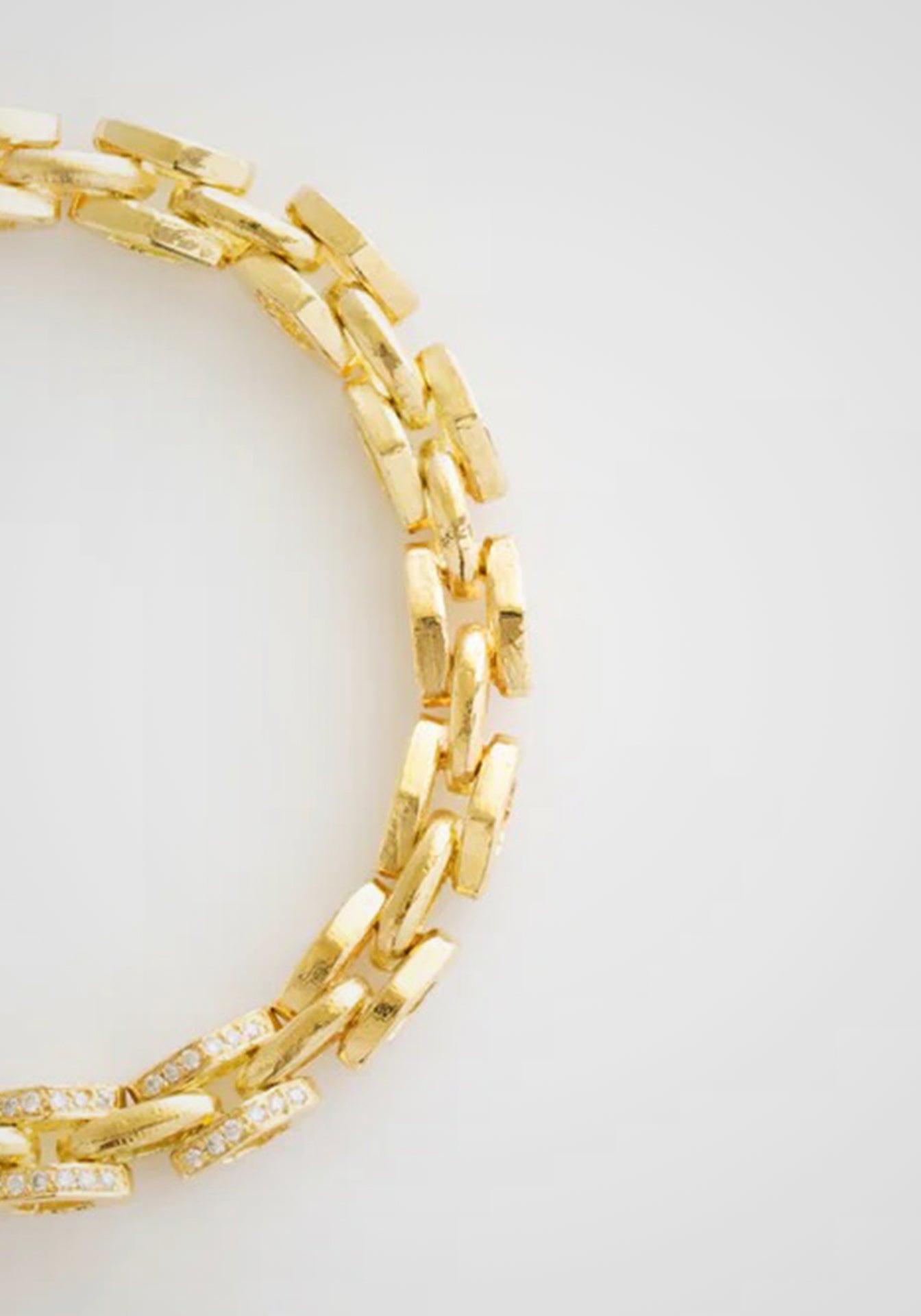 Vertebrae, 18K Yellow Gold + Pavé Diamond Chain