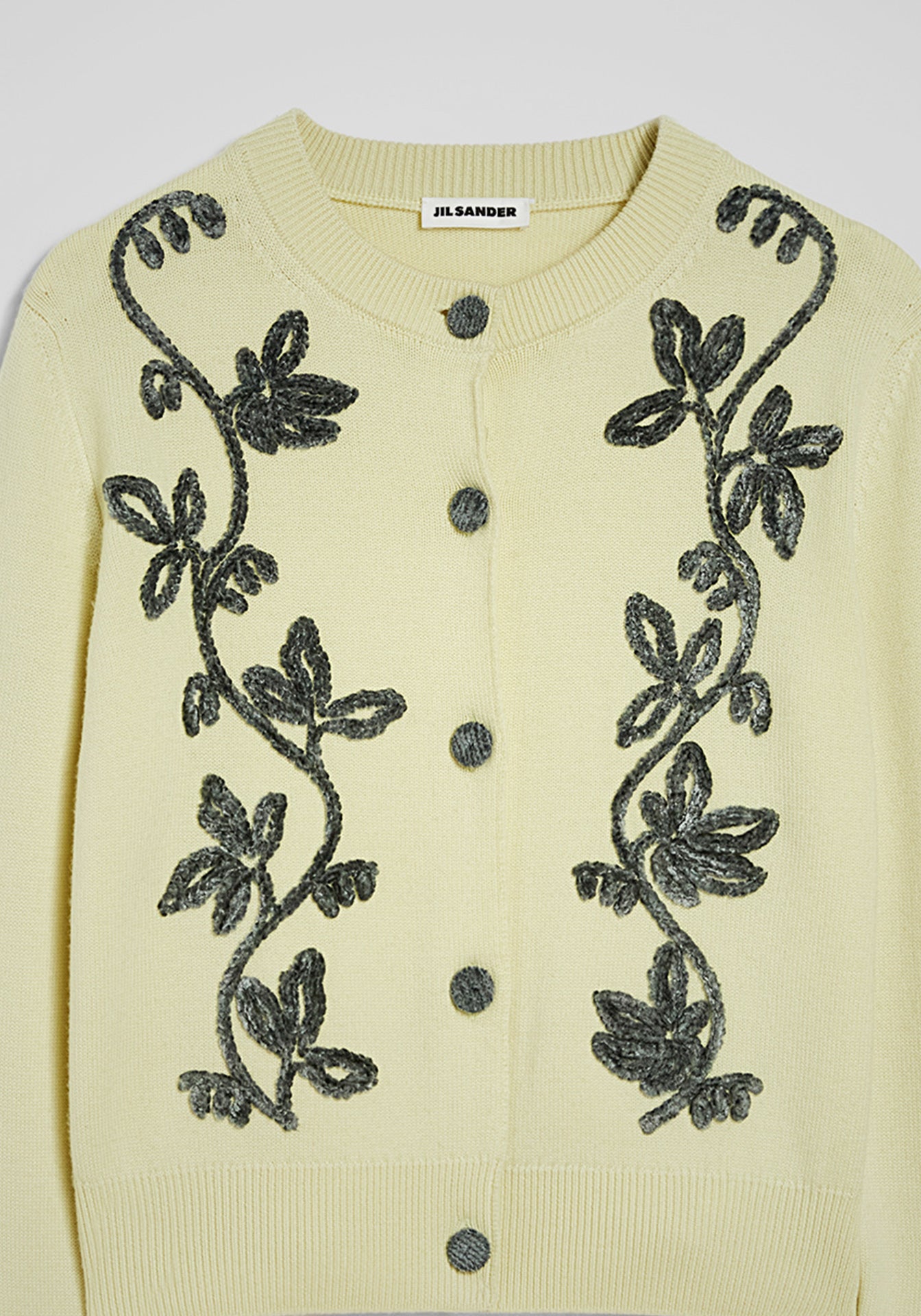 Wool Blend Embroidered Cardigan