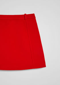 Wool Chevron Mini Skirt