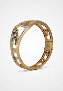 Aerial Bubble, 18K Yellow Gold + Black Diamond Bangle
