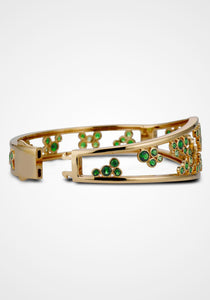 Aerial Bubble, 18K Yellow Gold + Tsavorites Bangle