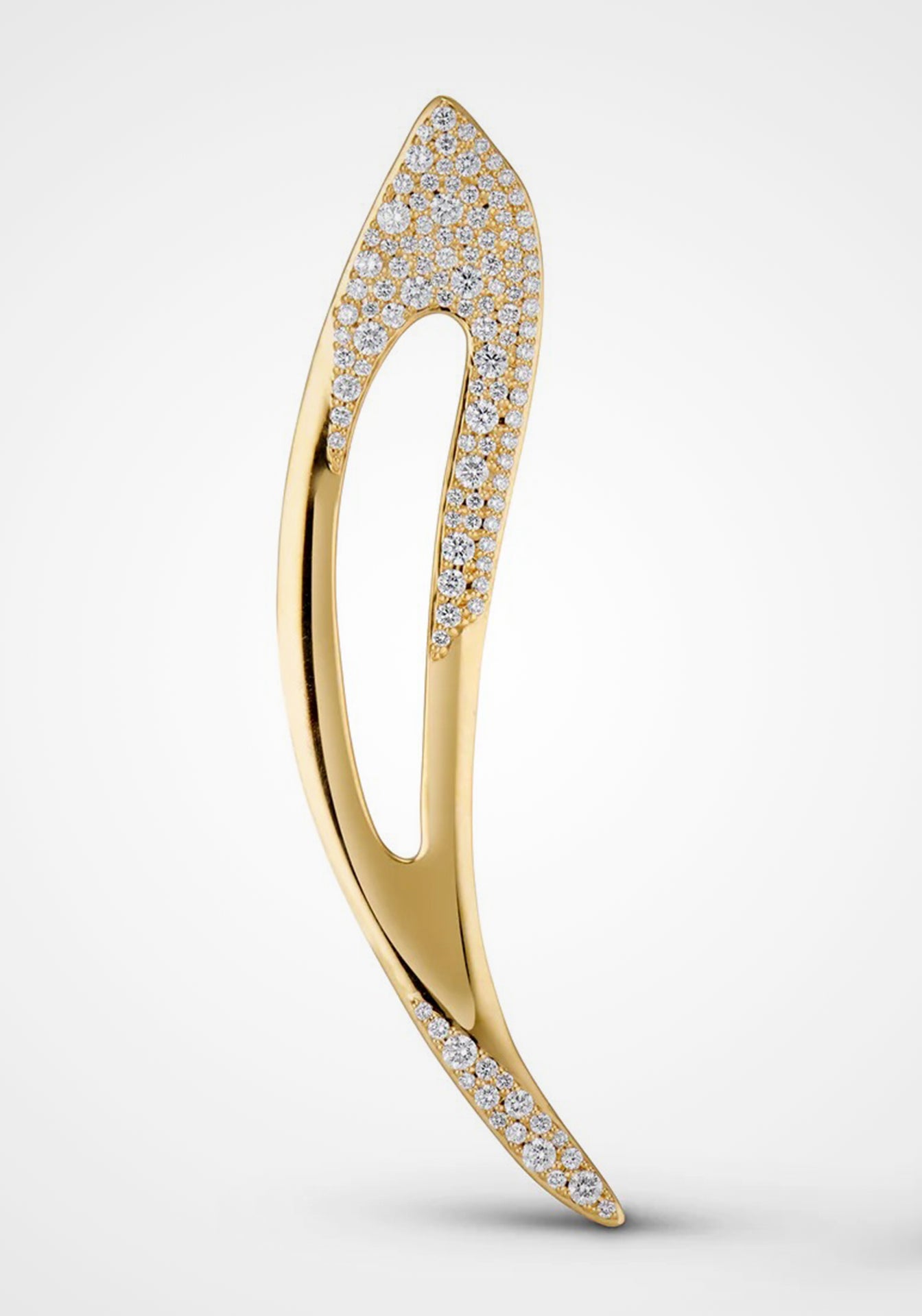 Pave Raquel, 18K Yellow Gold + Champagne Diamond Earrings