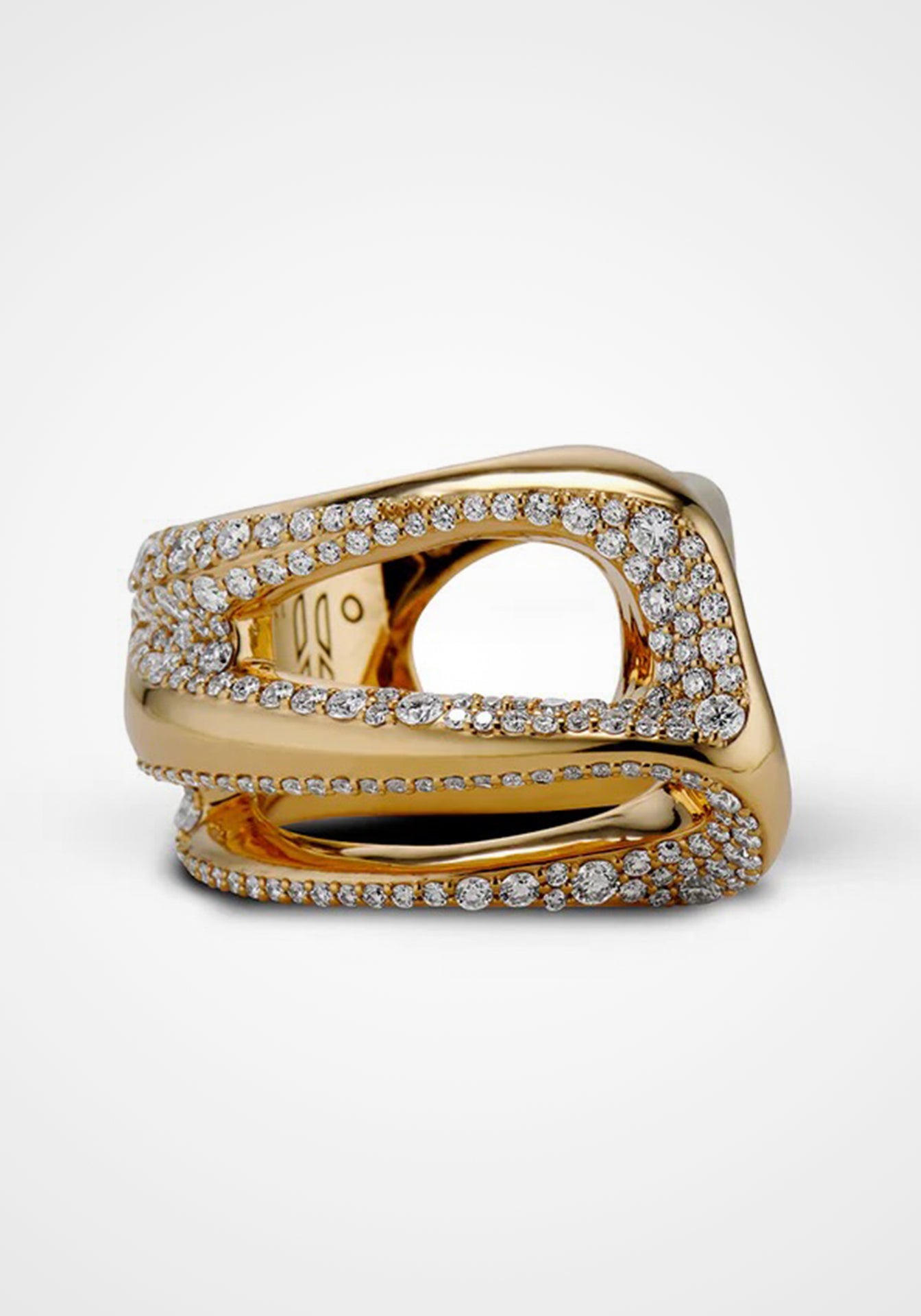 Pave Serenity, 18K Yellow Gold + Diamond Ring