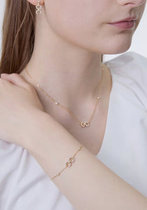 Links HC Logo, 18K Yellow Gold + Diamond Bracelet
