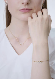Links HC Logo, 18K Yellow Gold + Diamond Bracelet