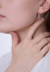 Links Small HC Logo, 18K Yellow gold + Diamond Earring