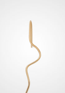 Wave Needle, 14K Yellow Gold Earring