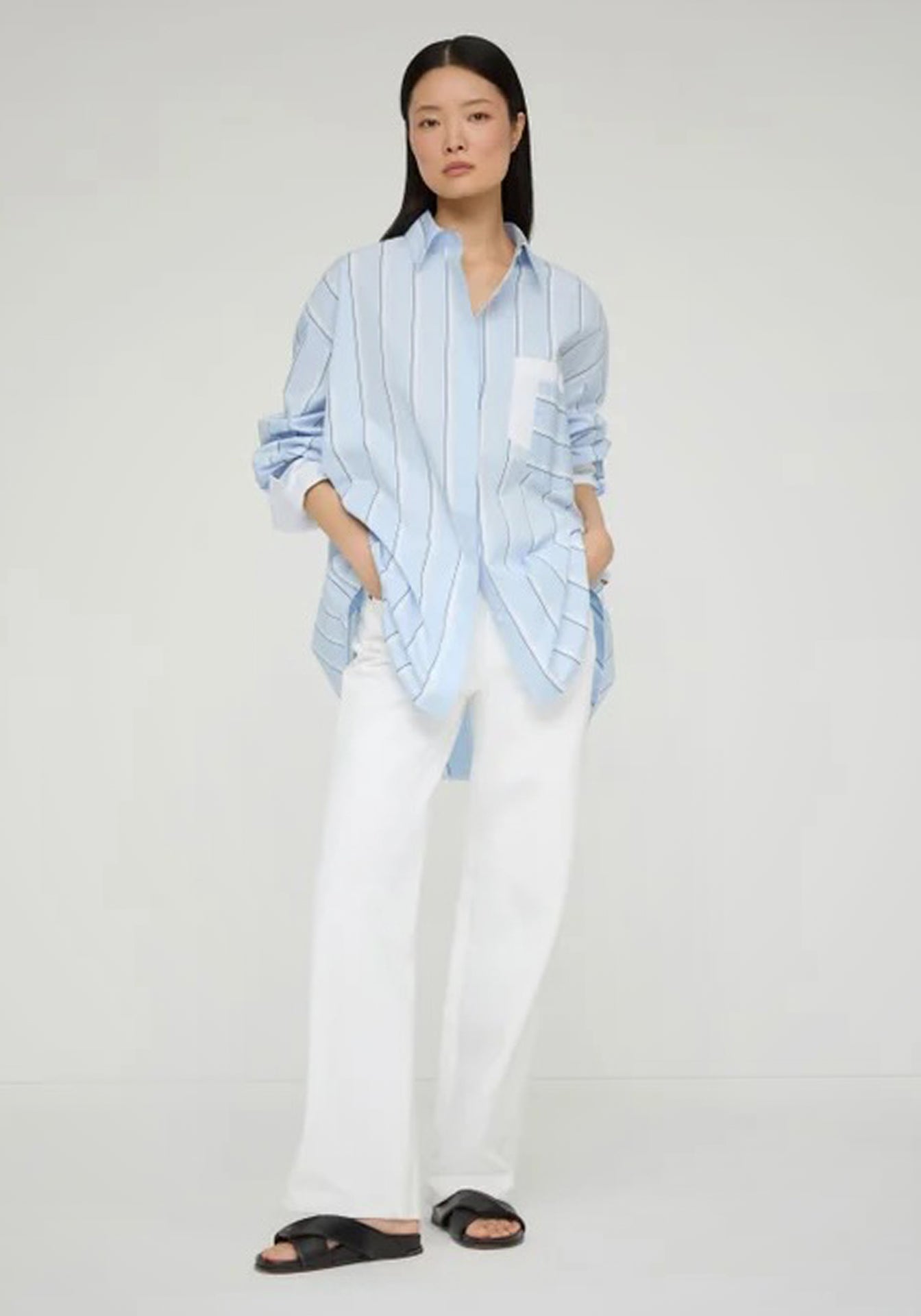 Striped Cotton Oversized Amagansett Shirt