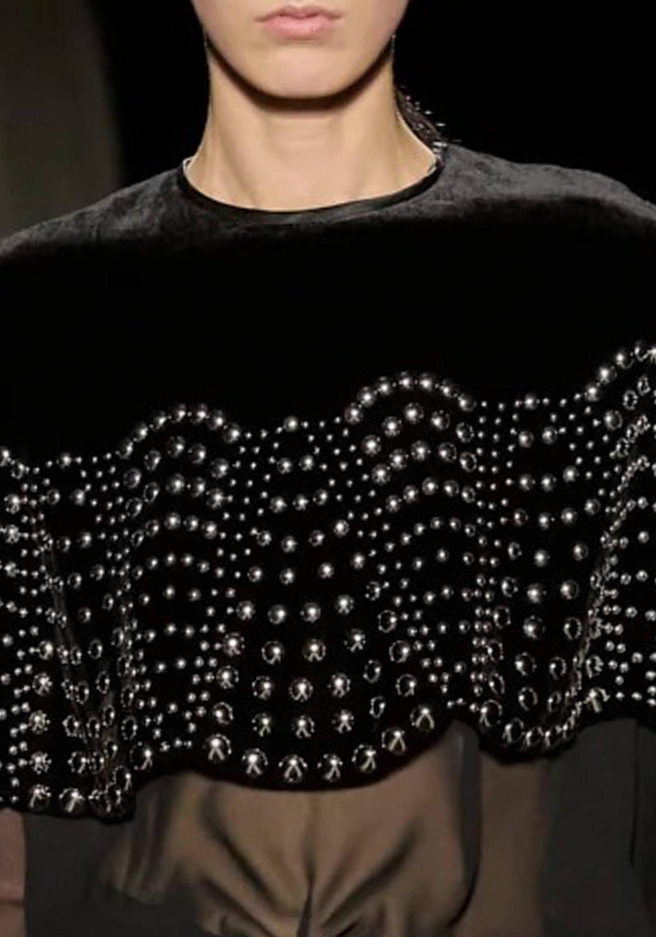 Embroidered Cape Blouse