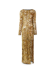 Abstract Sequin Gown