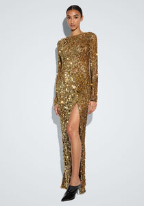 Abstract Sequin Gown