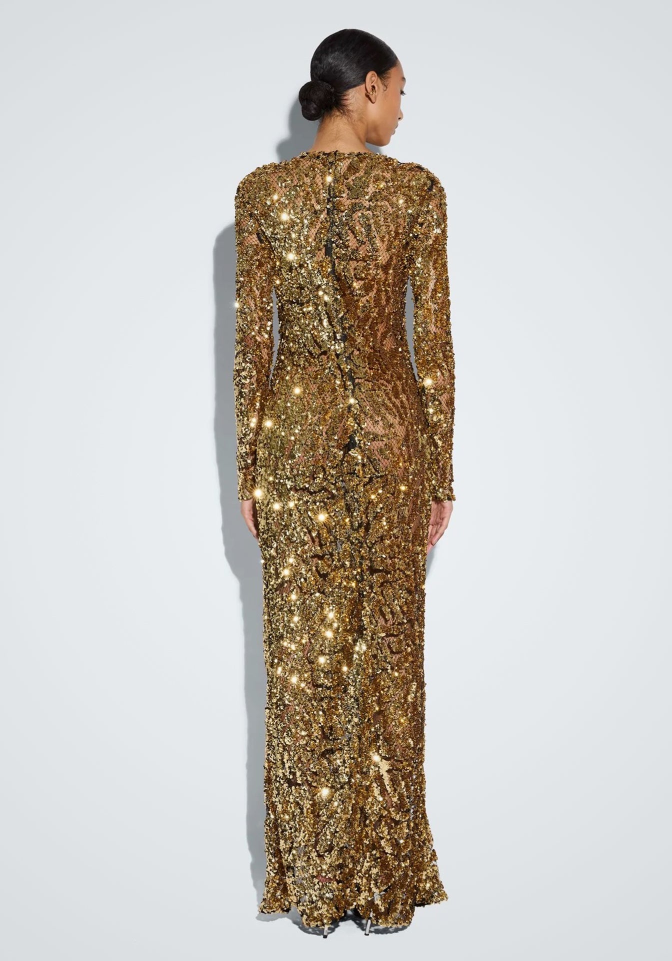 Abstract Sequin Gown