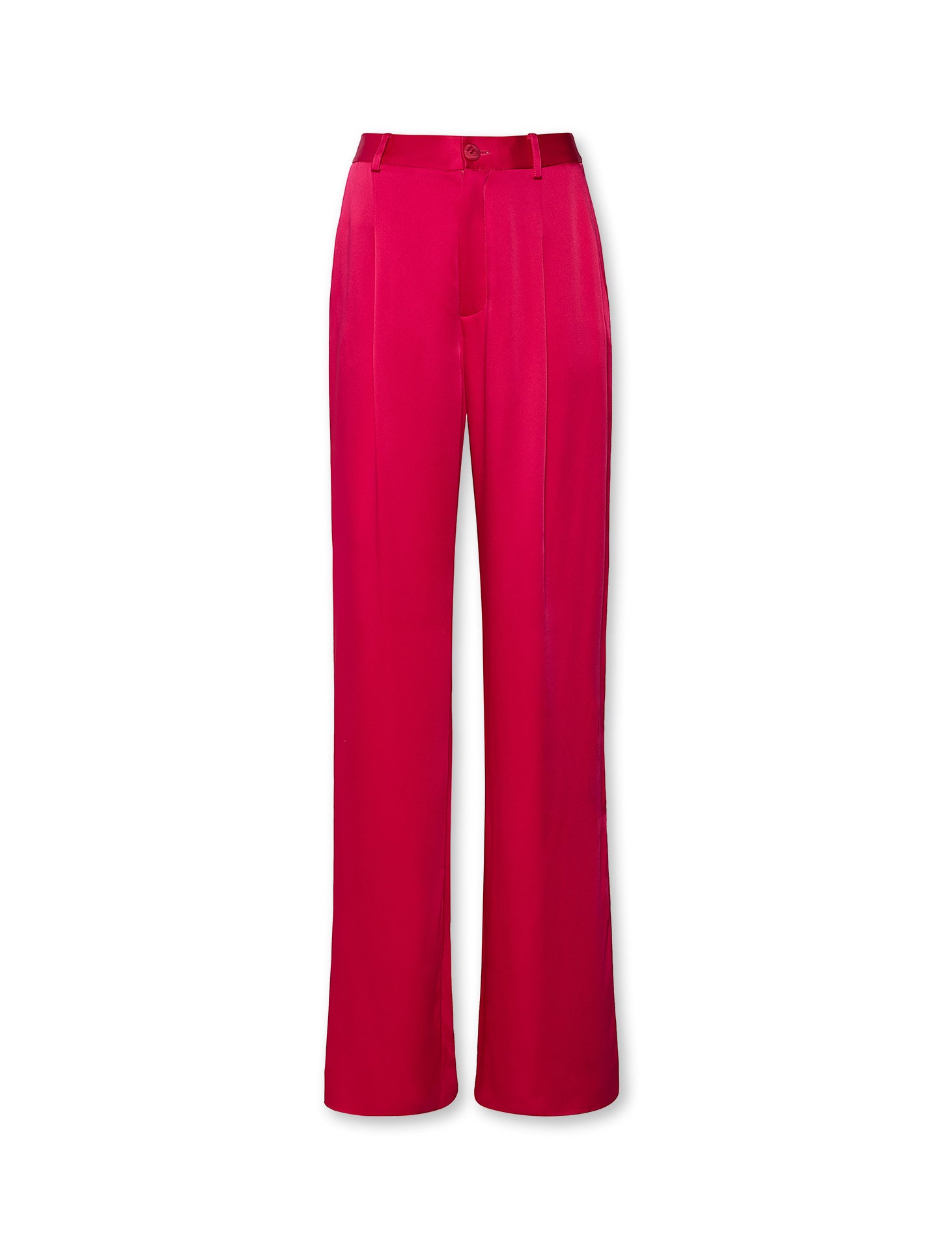 Doubleface Satin Relaxed Pleated Pant
