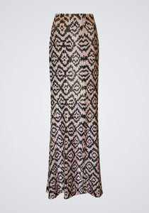 Graphic Sequin Maxi Skirt