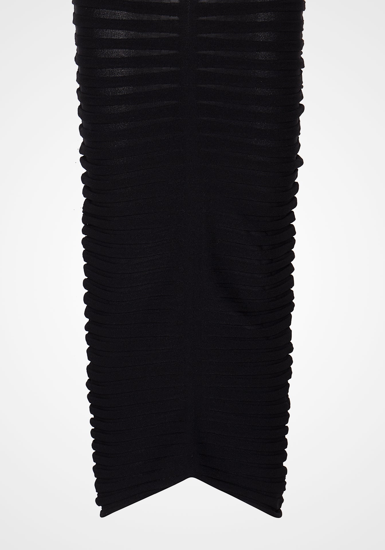 Matte Viscose Wide Ribbed Skirt