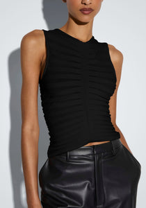 Matte Viscose Wide Ribbed Tank Top