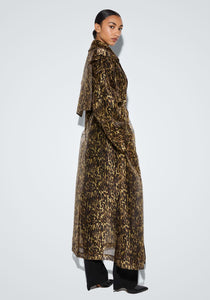 Organza Leopard Trench