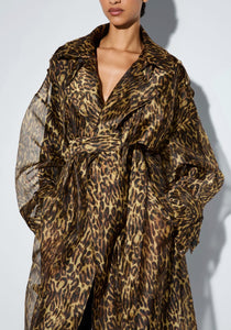 Organza Leopard Trench