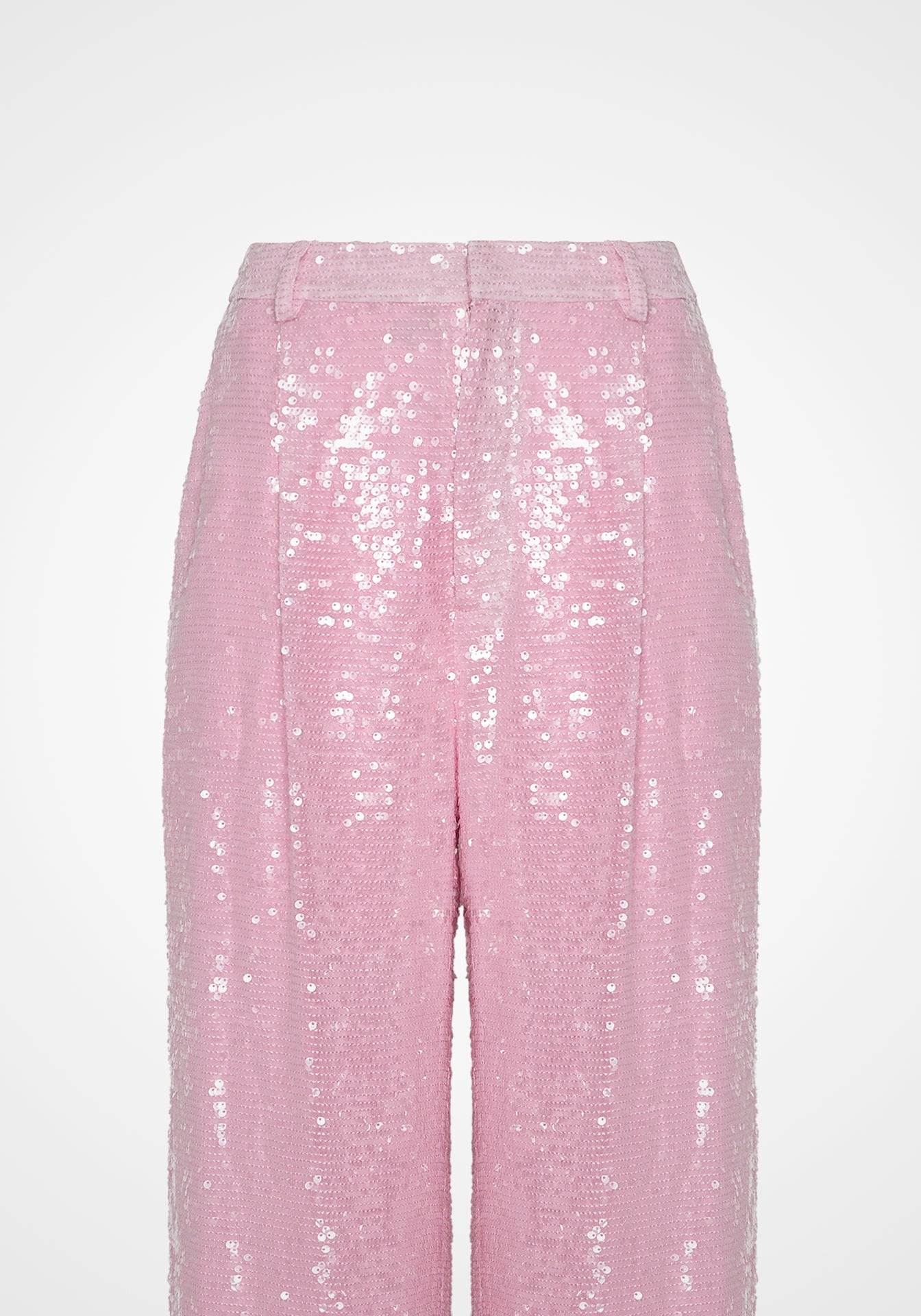 Sequin Viscose Relaxed Pleated Pant