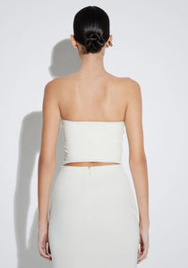 Stretch Faux Leather Tube Top
