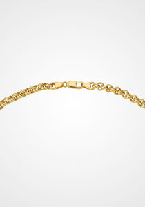 Rolo Link, 14K Yellow Gold Chain + Diamond Clicker Connector