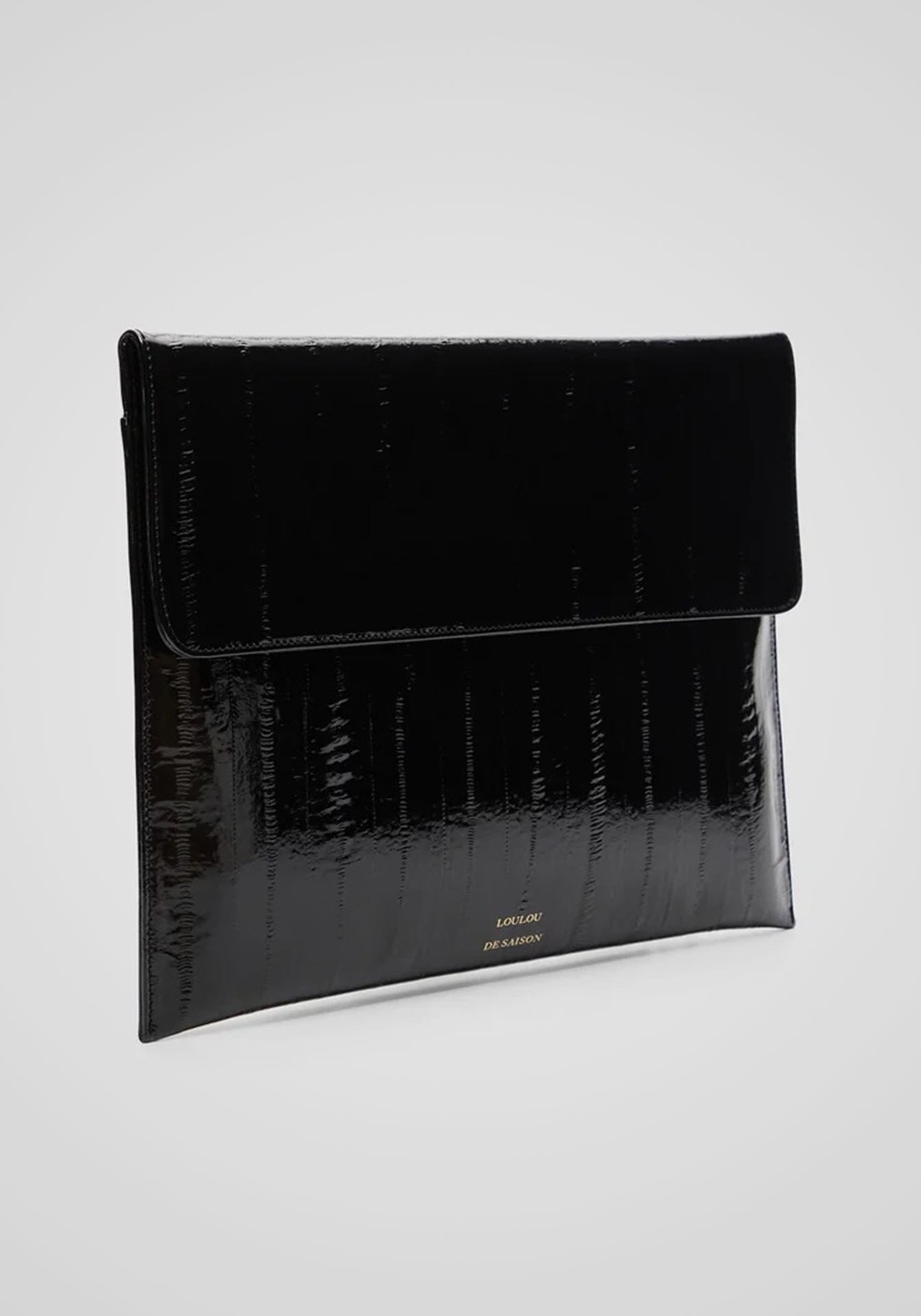 Maury Eel-Effect Leather Clutch