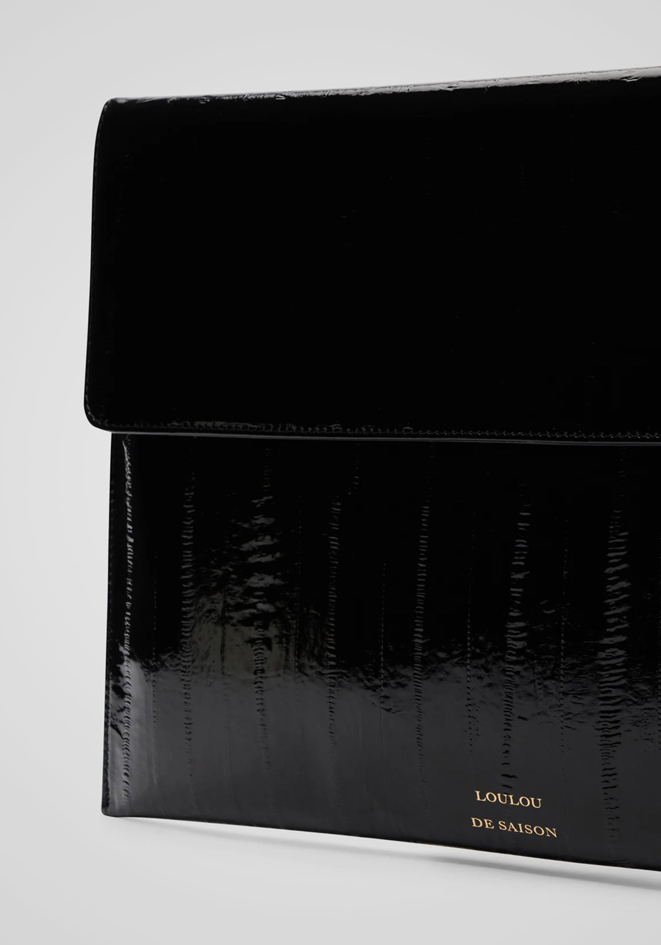 Maury Eel-Effect Leather Clutch