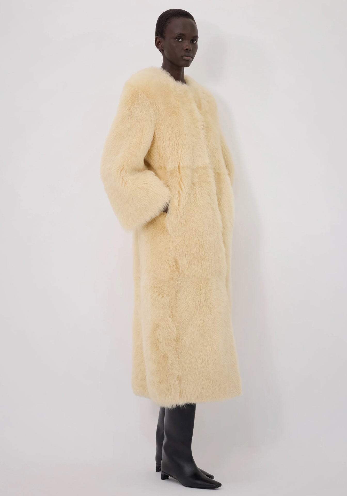 Siba Shearling Long Coat
