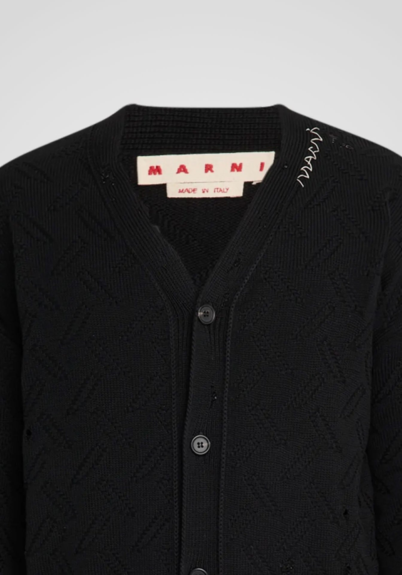 Cotton Cardigan with Marni Symbol