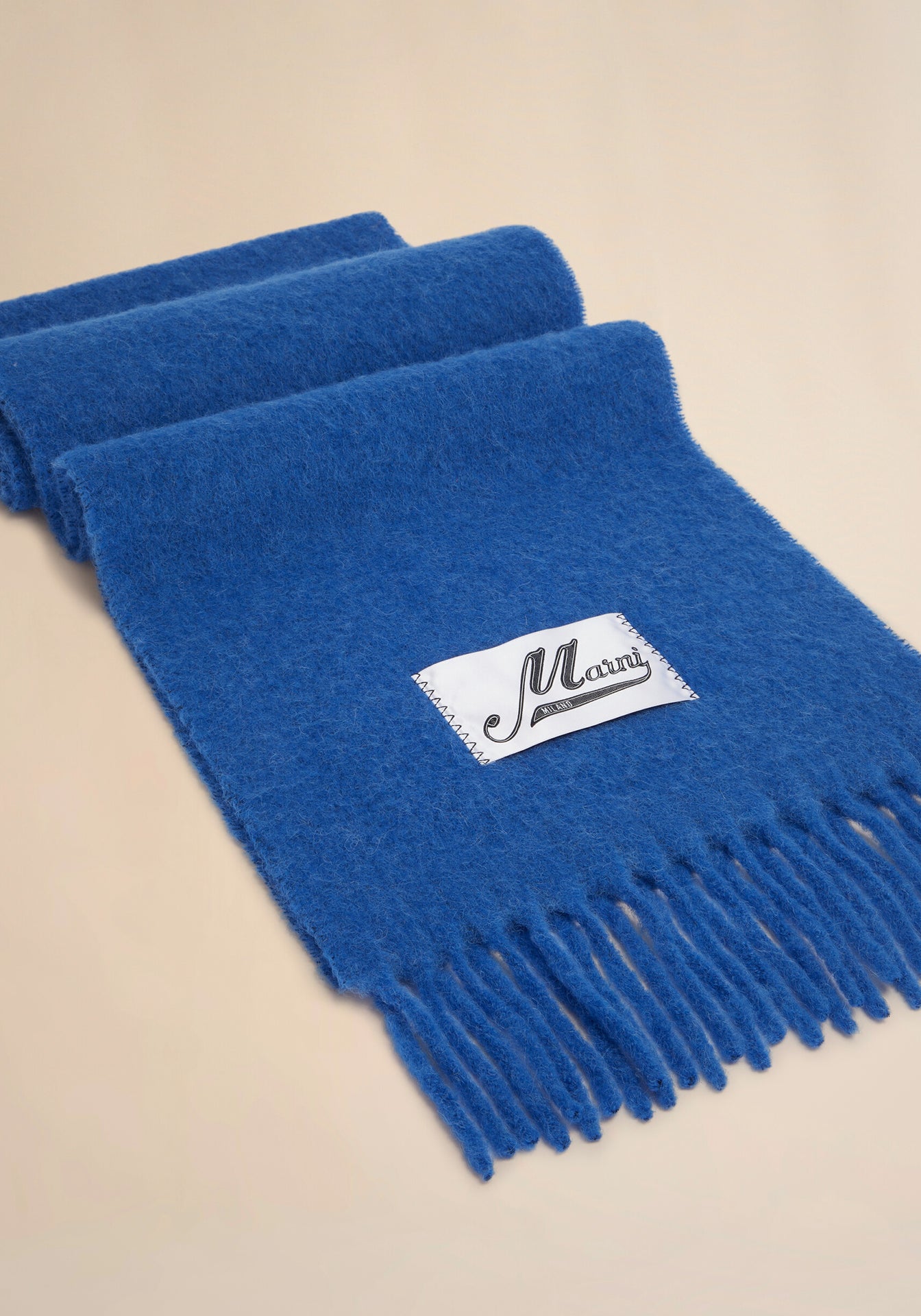 Brushed Alpaca Scarf with Fringes