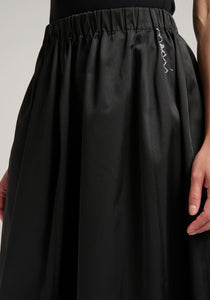 Taffeta Midi Skirt