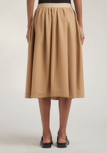 Wool Blend Midi Skirt