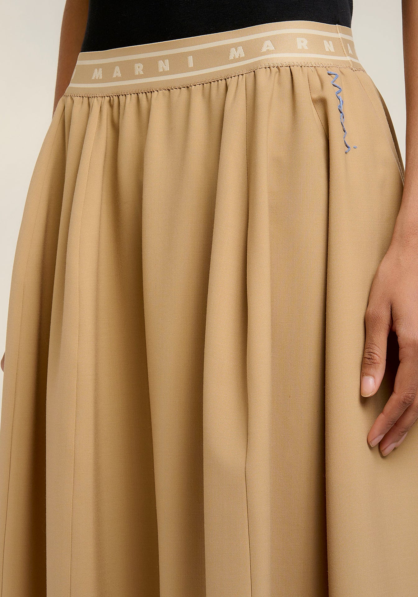 Wool Blend Midi Skirt