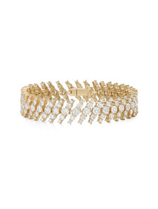 Maya, 18K Yellow Gold + Diamond Bracelet