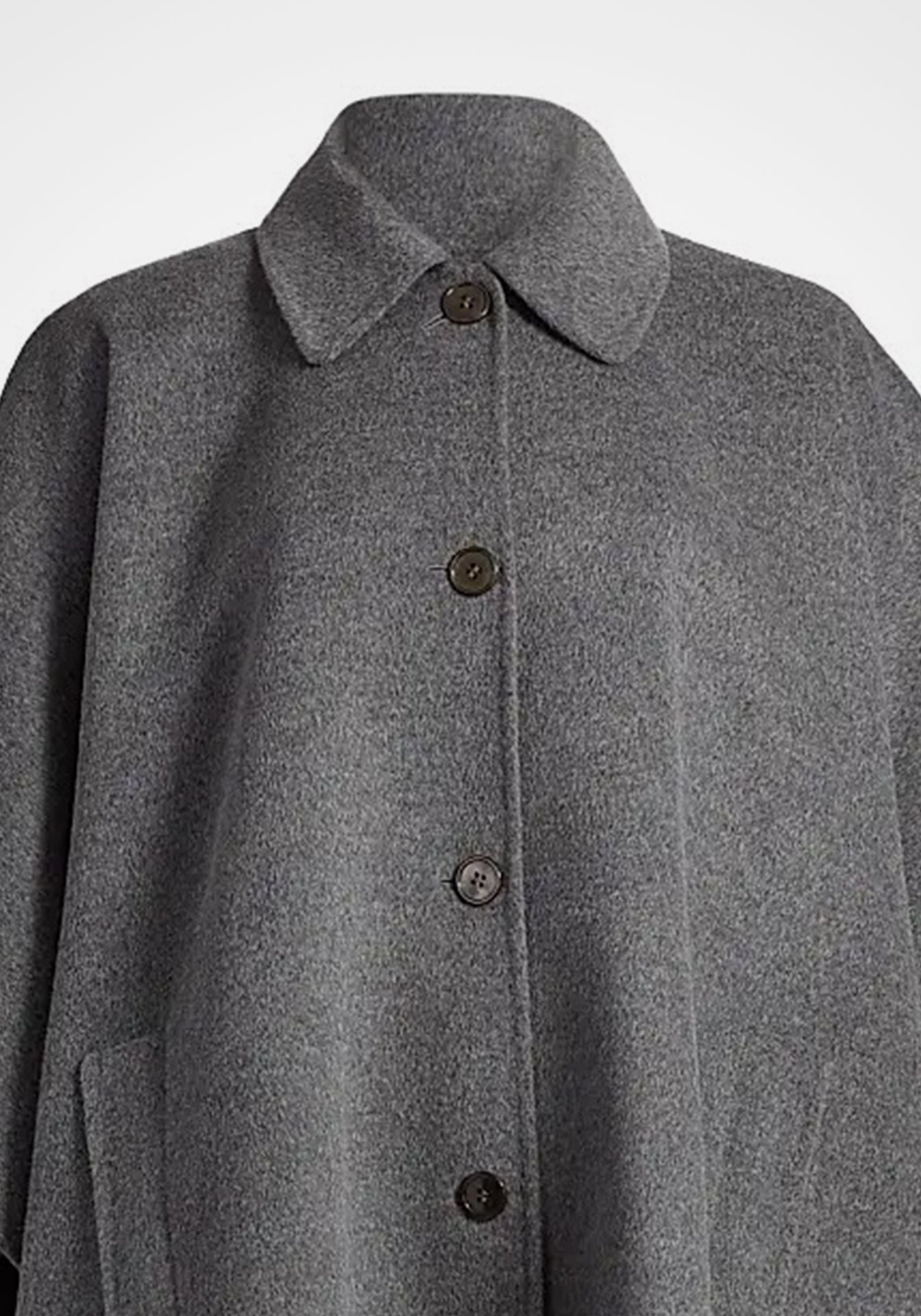 Button Up Poncho Coat
