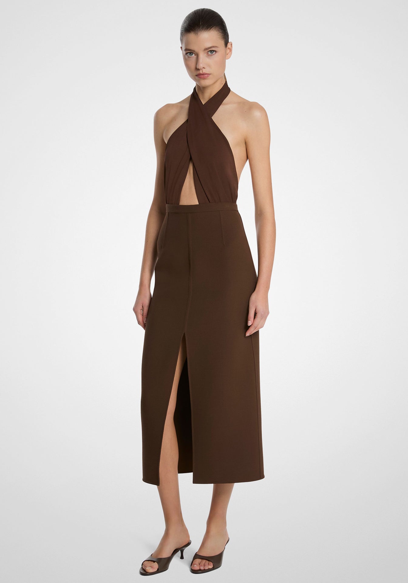 Double Slit Pencil Skirt