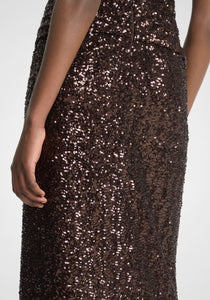 Sequin Pareo Maxi Skirt