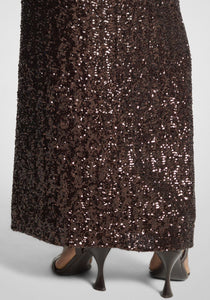 Sequin Pareo Maxi Skirt