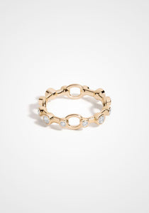 Pathway, 14K Yellow Gold + Diamond Ring