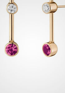 Venture, 14K Yellow Gold + Sapphire Earrings