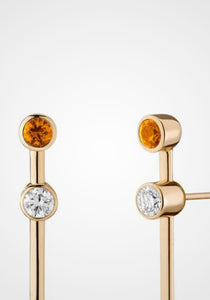 Venture, 14K Yellow Gold + Sapphire Earrings