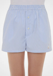 Striped Poplin Shorts