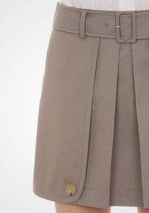 Gabardine Mini Skirt with Trench Details