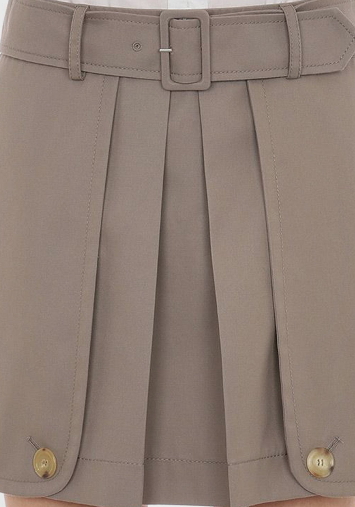 Gabardine Mini Skirt with Trench Details