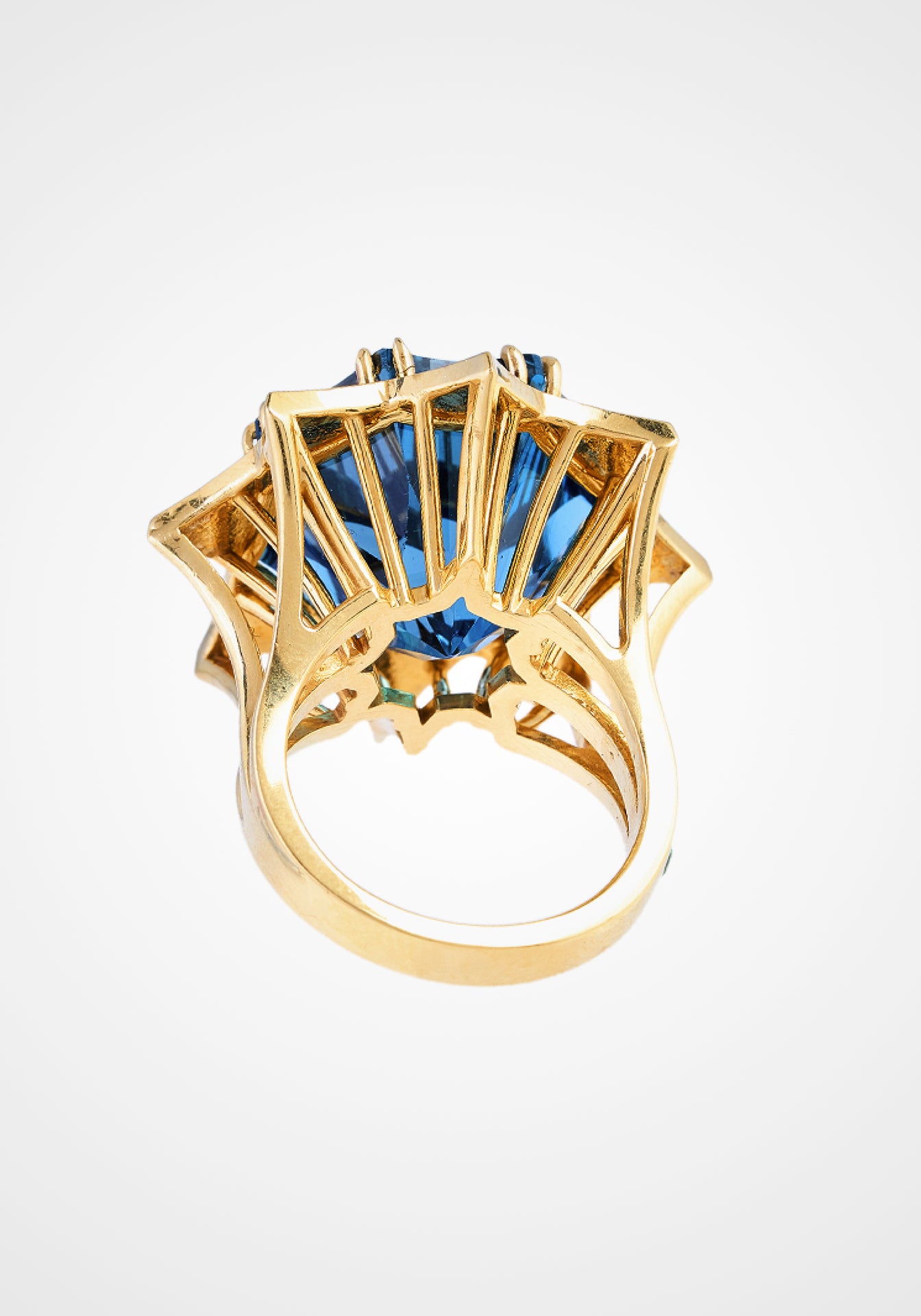 Super K Star, 18K Yellow Gold + Topaz Ring