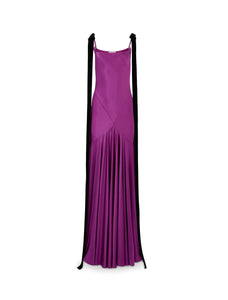 Stretch Satin Bias Long Dress