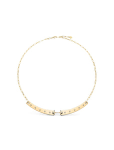 Brunch in NY, 18K Yellow Gold + Diamond Necklace