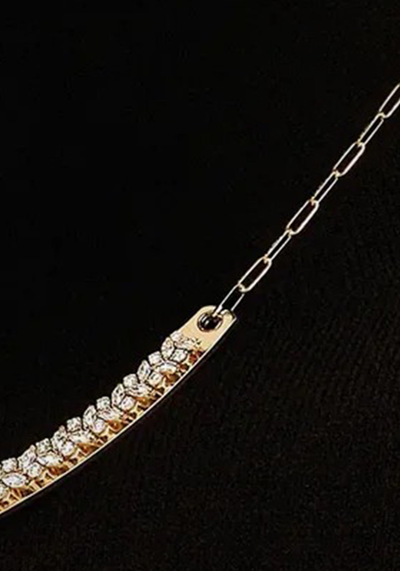 Soirée, 18K Yellow Gold + Diamond Necklace