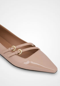 Bi-Buckle Ballerina Flats