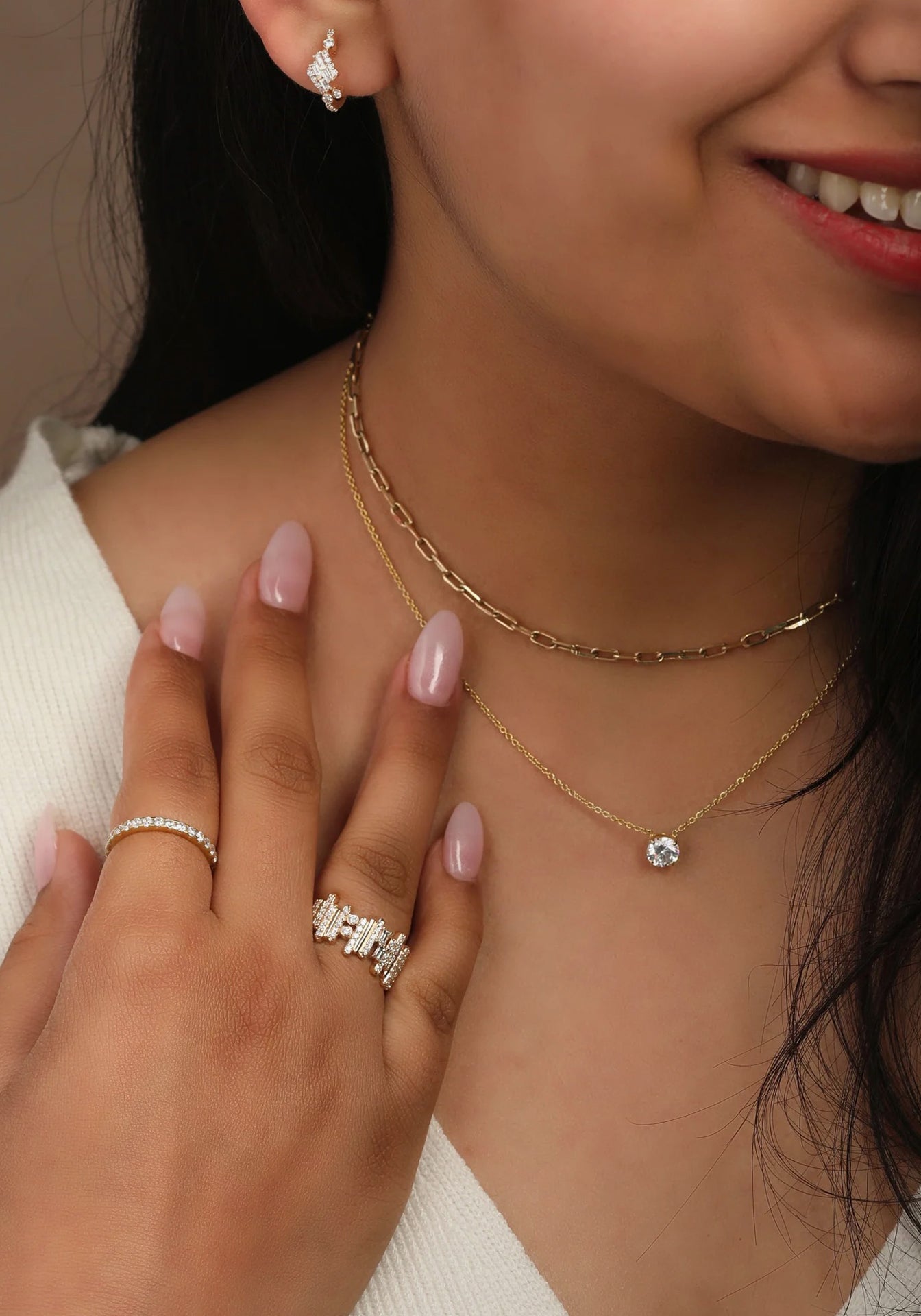 Ethereal Cascade, 14K Yellow Gold + Diamond Ring